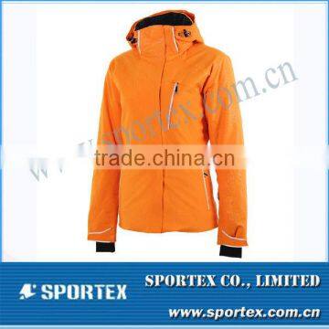 Hot-sell Active Orange Color Ladies Snow Jacket