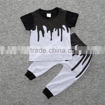 S17558A High Quality Kids Boys Clothing T-shirt+Pants Children's Sports Sets photo-2