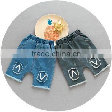 S17124A New 2017 Baby Boys Denim Shorts Fashion Boys Shorts