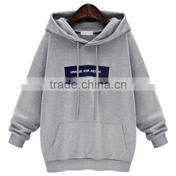 hot sale women grey sweatshirt wholesale pullover hoodie for women