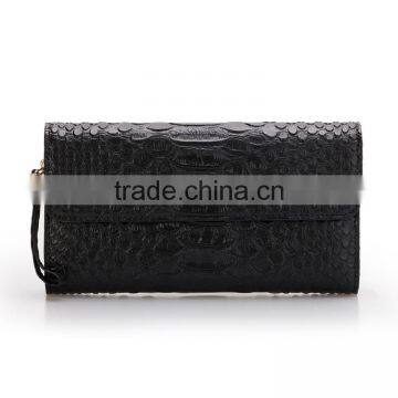 High Quality Women Leather Long Wallet Fashion Pure Color Clutch Bag Women photo-4