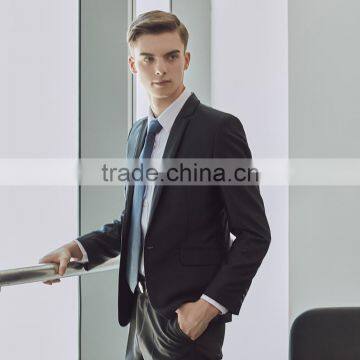 China Factory New Design Wholesale Standing Collar Design Fashion Coat Suit Men Suit photo-6