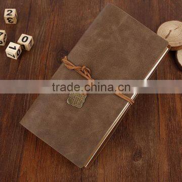 Custom Retro Journal Planner PU Cover Loose Leaf Notebook Removable Inner Pages photo-2