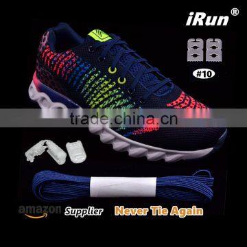 Convenient Never Need Tie Elastic Lazy Laces For Sport Triathlon - Black No Tie Friendly and Easyly Slip-on Shoelace - 10 Colors photo-2