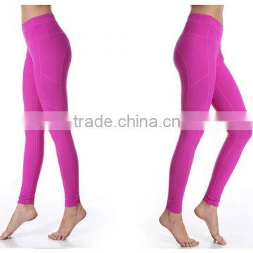 Toning Belly in Tall Waist Tight Yoga Ninth Pants 85% Polyester + 15% Spandex Women Wholesale Yoga Pants photo-6
