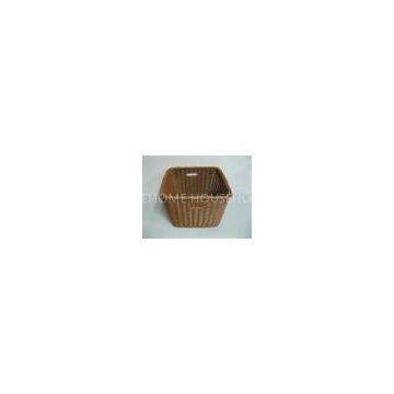 Square Washable Corner Rattan Laundry Basket Plastic For Bathroom