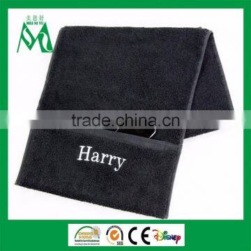 Sports towel cotton custom logo square pocket