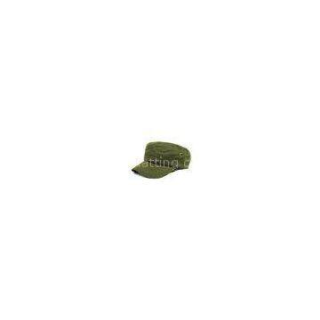 Solid Bottle Green Personalised Flat Peak Caps For Womens Decoration