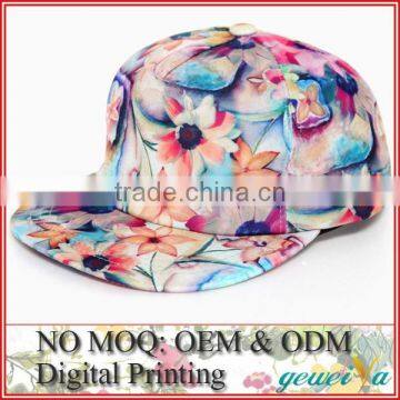 OEM Custom Hip Hop Digital Printing Lady Hat