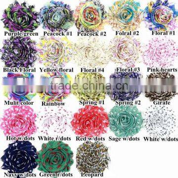 Hot spot in foreign trade in Europe and America old printed chiffon flower child headband headband hair ornaments ring DIY