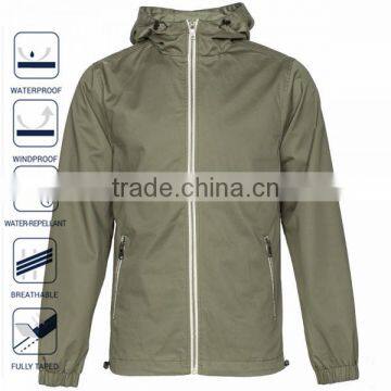 2016 Waterproof Nylon Men Windcheater Jacket With Hood