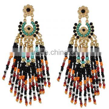 XP-TE-2131 Woman Design Earing 2017 Seed Bead Tassel Earring photo-3