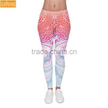 Hot Fashion Design Printed Yoga Leggings Girls Wearing Yoga Pants