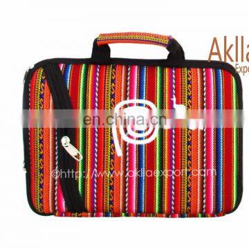 Peruvian Handmade Tablet Case Holder of Aguayo Fabric Blanket 8" Inches photo-4