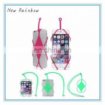 2016 new products funny silicone lanyard cell phone holder