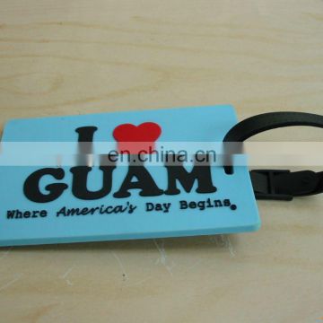 I Love Guam Tourist landmarks rubber luggage tag