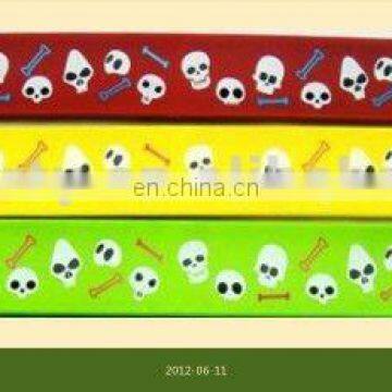 CG-BR334 Hot Sale Halloween Silicone Rubber Slap Bracelet