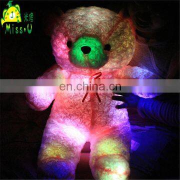 Valentines Wholesale Gift Stuffed Customized Soft Plush LED Toys Night Lighting Bear Plush Toys