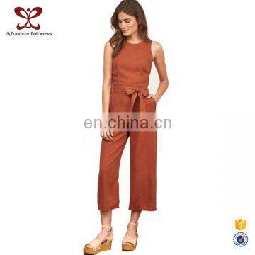A Forever Fairness Backless Orange Bowknot Waist Girdling Bandage jumpsuit For Girls