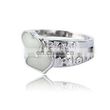 Best Frineds Heart Silver Glow in the Dark Jewelry Ring New photo-2