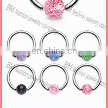 Fashion acrylic lip rings hoop nose ring body piercing jewelry