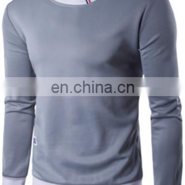 OEM Service Men's Hedging Sweater Long Sleeves Leisure Round Neck Solid Sweatshirt