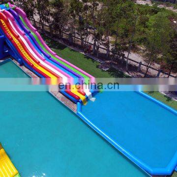 2017 hot sale giant inflatable pool slide for adult