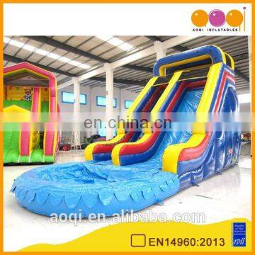 AOQI inflatable toy giant adult inflatable water slide used inflatable small pool water slide with EN14960 certification