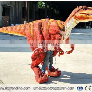 Lifelike Adult Jurassic Velociraptor Costume for Entertaining photo-2