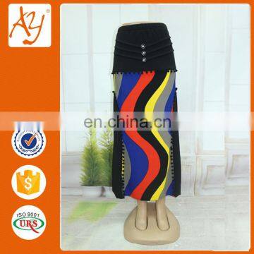 High quality skirt latest design oem jersey knit ruffle skirt for women