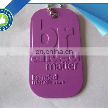 Custom Anodized embossed brand logo metal tag