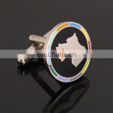 colorful metal cufflink with custom logo