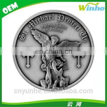 Winho nickle plated metal religious badge