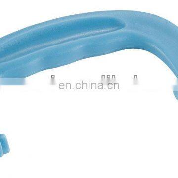 suitcase blue plastic handles