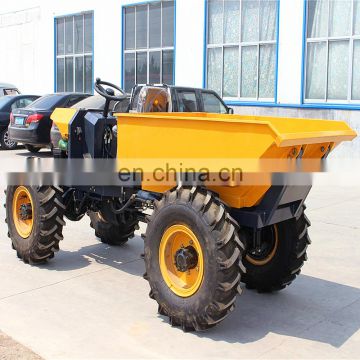 1Ton ZY100 Construction Building Machinery 4 Wheel Driver Mini Site Dumper