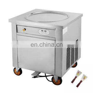 Instant ice cream rolls machine / flat pan fry ice cream machine / frozen yogurt rolls fry ice cream machine