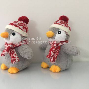Plush Toy Penguin With Hat Scarf