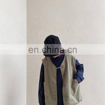 6896/Parent-child Japan Style Simple Clothing High Quality Wholesale Spring Family Matching Vest
