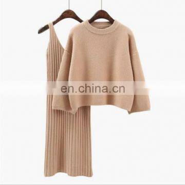 Girls coat and dress sweater suits sets for woman