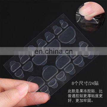 10pcs Waterproof Breathable Glue Jelly Double Sided Adhesive Tapes Nail Art Sticker Decals Fingernail Art False Nail Tips