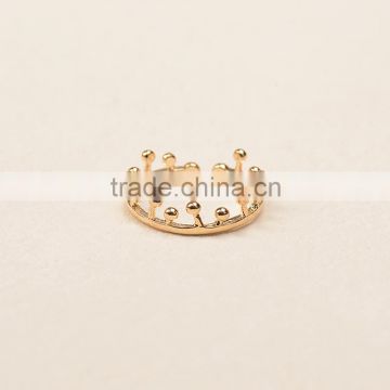 Gold Plated Beautiful Crown Finger Rings For Girls Women Gift Wedding