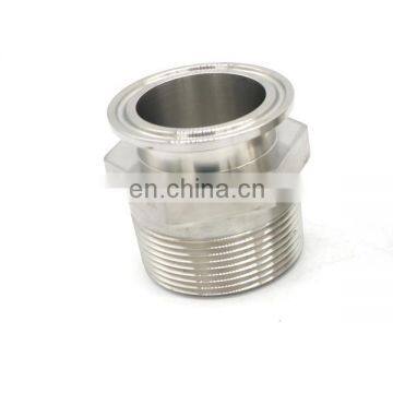 Sanitary Stainless Steel Tri Clamp Hexagonal Male Thread Ferrule Adapter photo-4