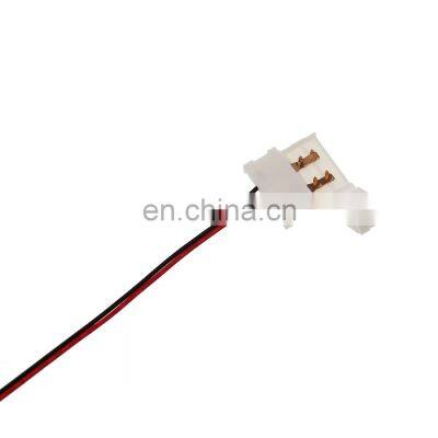 Super wide 28mm 2Pin flat cable quick connector solderless led strip connector with wire