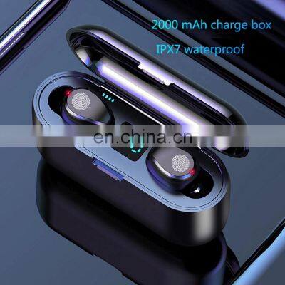 LED Display Headphone F9 TWS BT 5.0 Wireless Earbuds Earphone Auto Connect Sports Game Headset With Power Bank Charging Box I7s photo-3
