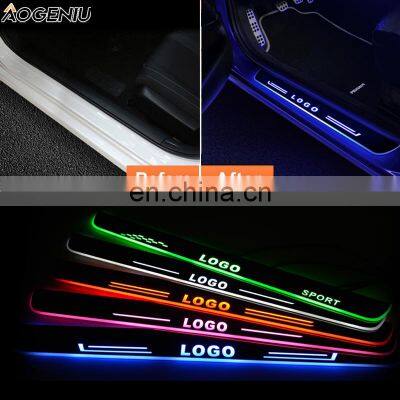 LED Car Door Sill Scuff Plate For Mazda 3 Skyactiv 2014 2015 2016 2017- 2019 Luminous Door Pathway Cover Trim Auto Accessories