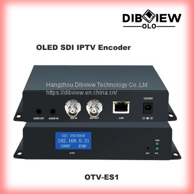 HD SDI IPTV Encoder H265 H264 OLED Facebook Codec Streaming With IP HTTP, RTSP, UDP /RTP, RTMP, RTMPS, SRT, ONVIF, HLS, FLV