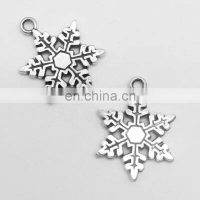 High Quality Zinc Alloy Metal Making Accessories Metal Alphabet Snowflake Charm Pendant Jewelry photo-2