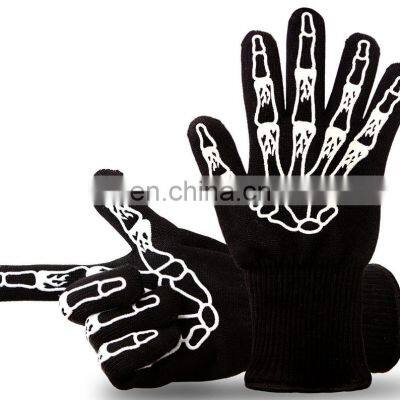 Customized Barbecue Oven Glove Handschuh Grillhandschuhe OEM 932F Extreme Heat Resistant Gloves BBQ Grill Gloves