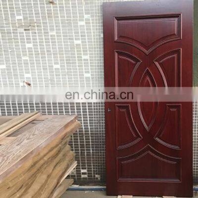 Mahogany Solid Wood Front Door Solid Wood Entry Door With Glass and 2 Sidelights Best Exterior Doors photo-4