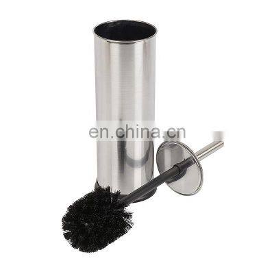 2021 stainless steel strong toilet cleaning brush bathroom mirror finished toilet cleaning brush and holder set